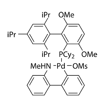 (2-二环己基膦-3,6-二甲氧基-2’,4’,6’-三异丙基-1,1’-联苯)(2’-甲基氨基-1,1’-联苯-2-基)甲磺酸钯(II)BrettPhos Palladacycle Gen. 4