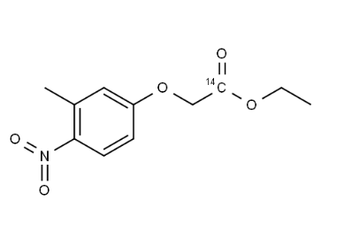 Acetic-1-14C acid, 2-(3-methyl-4-nitrophenoxy)-, ethyl ester